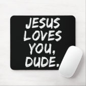 Jesus liebt dich Mann Christlicher Gläubiger Glaub Mousepad (Mit Mouse)