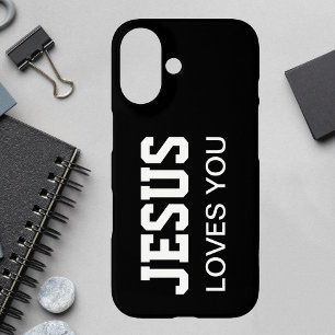 Jesus liebt dich Motiv-Typografie iPhone 16 Hülle