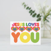 Jesus liebt dich postkarte (Stehend Vorderseite)