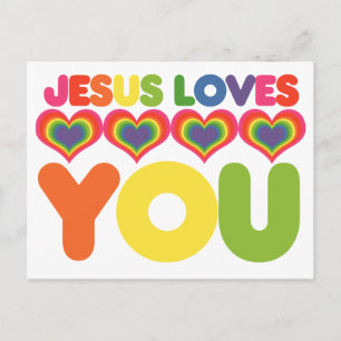 Jesus liebt dich postkarte