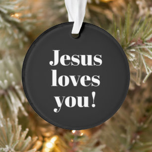Jesus liebt dich! Retro-moderner Typostil Ornament