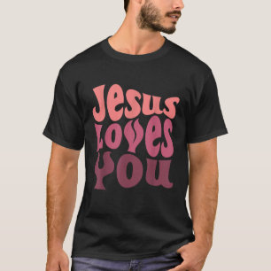 Jesus liebt dich Retro Vintage Christlich T-Shirt
