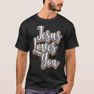 Jesus liebt dich Retro Vintage Jesus 1 T-Shirt