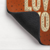 Jesus liebt dich rustikale christliche Ermutigung Mousepad (Ecke)