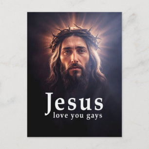 Jesus liebt dich schwul postkarte