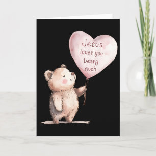 Jesus liebt dich sehr Cute Christliche Kinder Karte