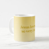 Jesus liebt dich sehr! kaffeetasse (Vorderseite Links)