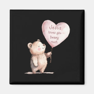 Jesus liebt dich sehr süß Christliche Kinder Magnet