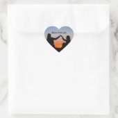 Jesus liebt dich Sunset Herz Herz-Aufkleber (Tasche)