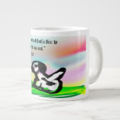 Jesus liebt für immer Jumbo-Tasse (Vorderseite Rechts)