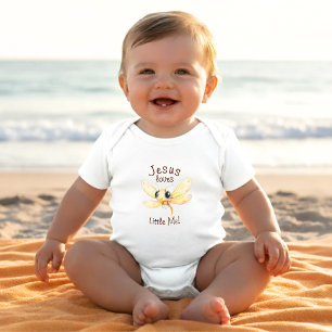 Jesus liebt kleines Ich Süße Libelle Junge Mädchen Baby Strampler
