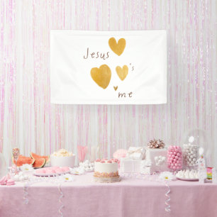 Jesus liebt mich Banner großes Schild modern
