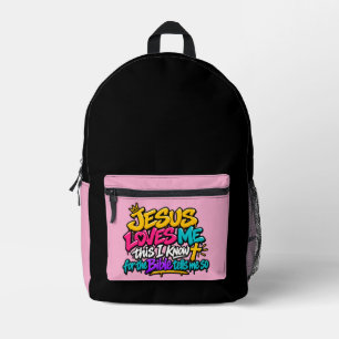 Jesus liebt mich bedruckter rucksack