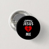 Jesus liebt mich christlich religiös button (Vorne & Hinten)