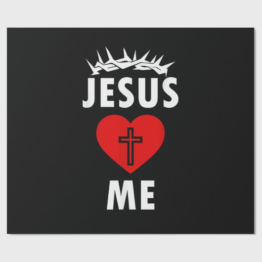 Jesus liebt mich christlich religiös geschenkpapier (Flach)