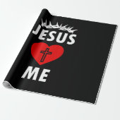Jesus liebt mich christlich religiös geschenkpapier (Ungerollt)