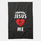 Jesus liebt mich christlich religiös geschirrtuch (Vertikal)