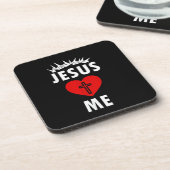 Jesus liebt mich christlich religiös getränkeuntersetzer (Linke Seite)