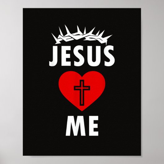 Jesus liebt mich christlich religiös poster (Vorne)