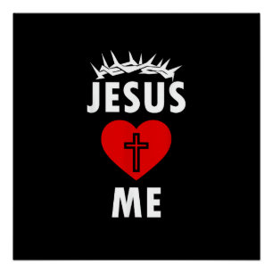 Jesus liebt mich christlich religiös poster