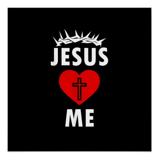 Jesus liebt mich christlich religiös poster (Vorderseite)