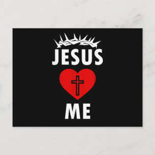 Jesus liebt mich christlich religiös postkarte