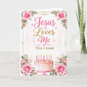Jesus liebt mich Christliche Geburtstagskarte Karte