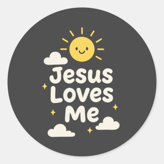 Jesus liebt mich christlicher Aufkleber (Vorderseite)