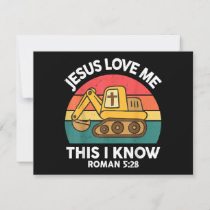 Jesus liebt mich, das weiß ich Bagger Christlich Save The Date