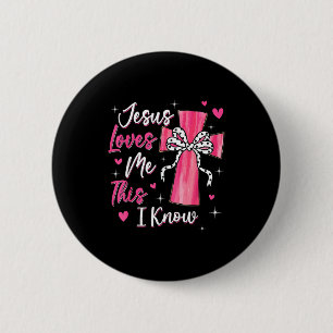 Jesus liebt mich, das weiß ich, Gott religiös chri Button