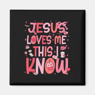 Jesus liebt mich, das weiß ich, Gott religiös chri Magnet