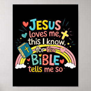 Jesus liebt mich, das weiß ich Jungen Kinder Klein Poster