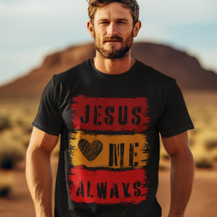 Jesus liebt mich immer - bete Bibelvers Evangelium T-Shirt