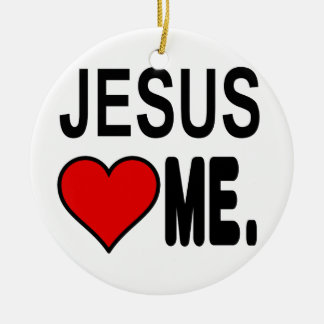 Jesus liebt mich Jesus-Geschenke Keramik Ornament