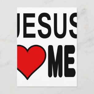 Jesus liebt mich Jesus Geschenke Postkarte
