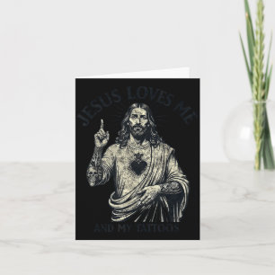 Jesus liebt mich und meine Tattoos Christlich täto Karte