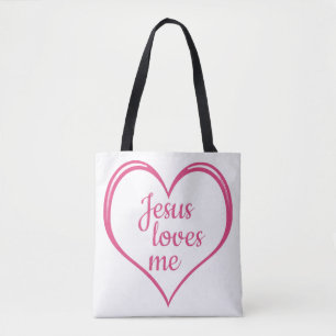 JESUS LIEBT MICH von Herzen Tasche