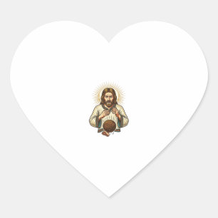 Jesus ließ einen schweren Medizinball auf seinen Z Herz-Aufkleber