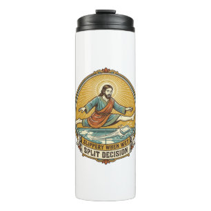 Jesus ließ feuchte Seife auf dem Badezimmerboden r Thermosbecher