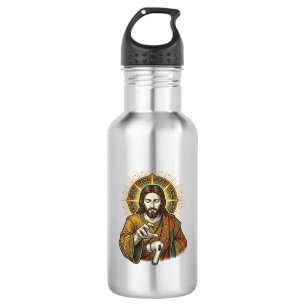 Jesus ließ kabelloses Earbud unter Schreibtisch Te Edelstahlflasche