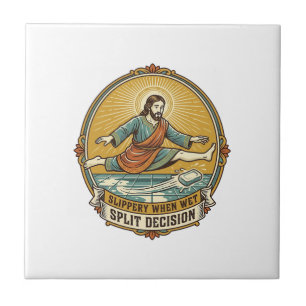 Jesus ließ nasses Seife auf dem rutschigen Badezim Fliese
