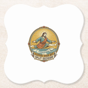 Jesus ließ nasses Seife auf dem rutschigen Badezim Untersetzer