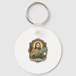 Jesus ließ rutschige Seife Dusche ungeschickt Bade Schlüsselanhänger