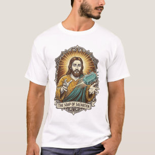 Jesus ließ rutschige Seife Dusche ungeschickt Bade T-Shirt