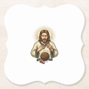 Jesus ließ schweren Medizinball fallen Zeh Schmerz Untersetzer