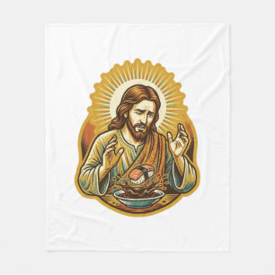Jesus ließ Sushi in Sojasauce fallen Food Humor Fleecedecke