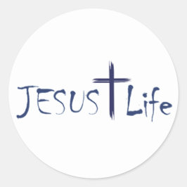 JESUS Life Blue Text Stickers 20 pro Blatt