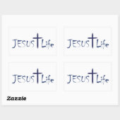 JESUS Life Blue Text Stickers 20 pro Blatt (Blatt)