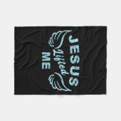 Jesus Lifted Me - Christian Faith Based Edgy Fleecedecke (Vorderseite (Horizontal))