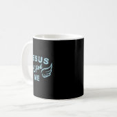 Jesus Lifted Me - Christian Faith Based Edgy Kaffeetasse (Vorderseite Links)